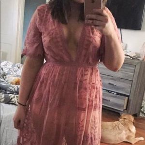 Pink Lace Dress